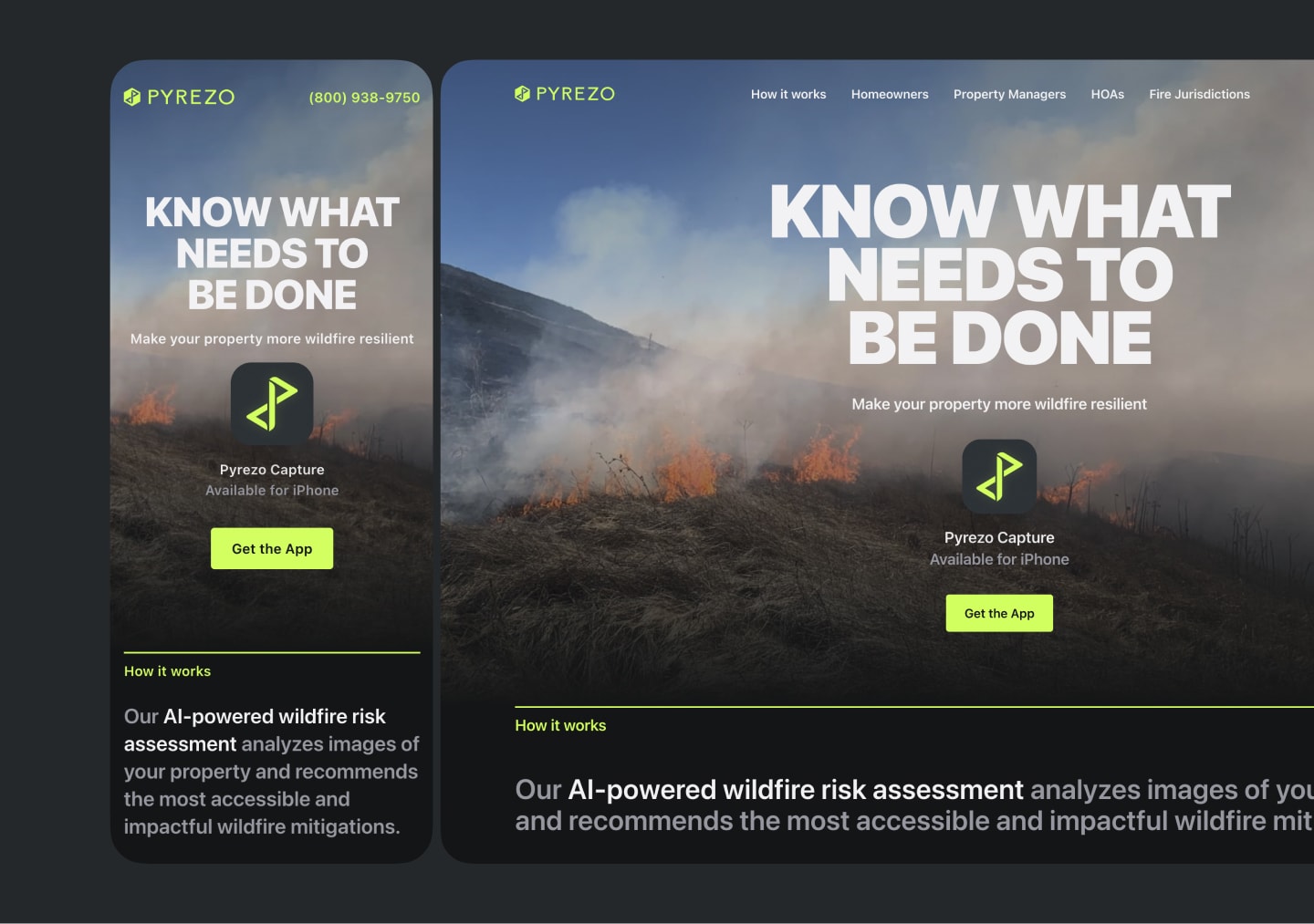 Two phones float above a spread of food